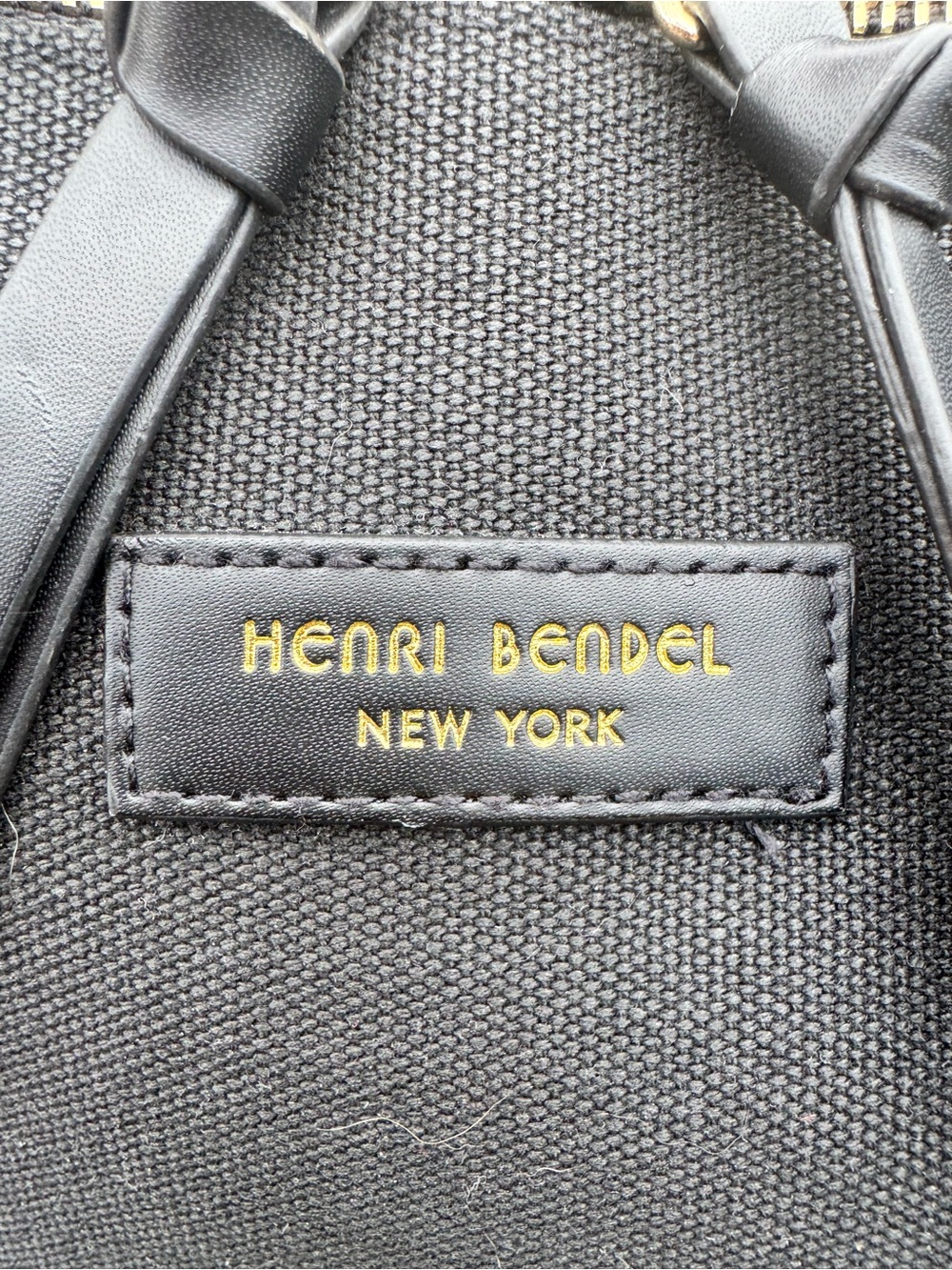 Henri Bendel Brown & White Stripe Backpack Diaper Bag Travel Bag - Picture 7 of 11